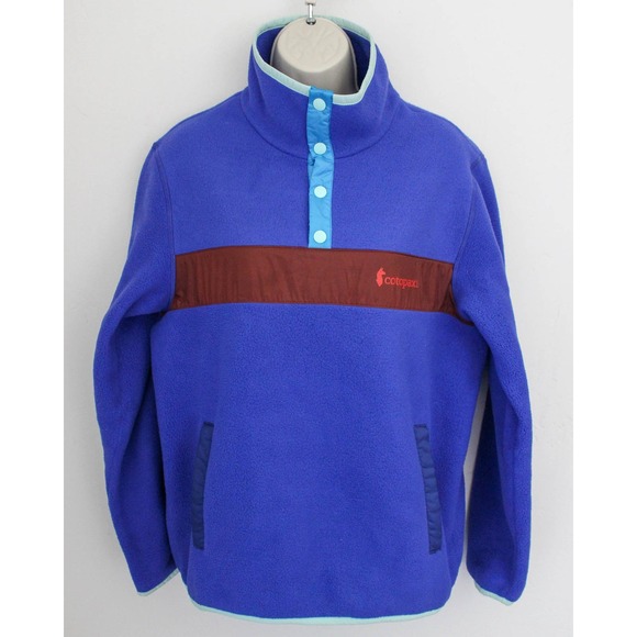 cotopaxi Jackets & Blazers - Cotopaxi Pullover Womens Large Blue Teca Fleece 1/4 Snap Neck Pocket Jacket
